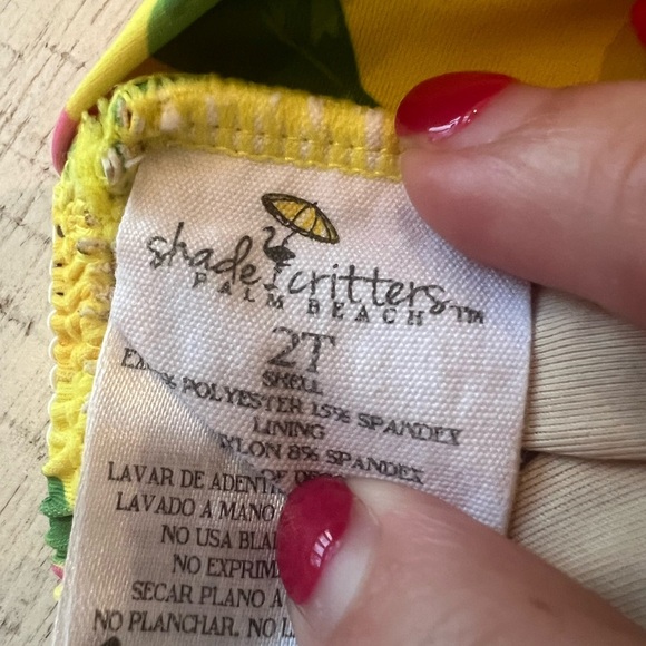 Shade Critters Girls Summer Lemonade High Waist Smocked Bikini in size 2T - Picture 5 of 5